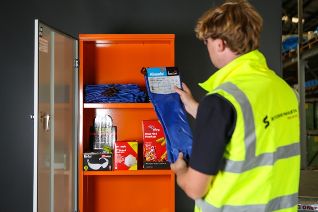 SPP2 PPE Cabinet being used by staff