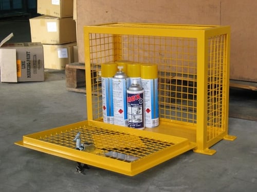 Storemasta yellow aerosol storage cage