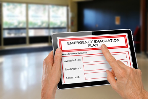 Emergency evacuation plan on ipad 48kb