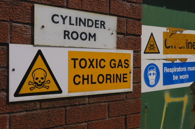 gas signs in a cylinder room