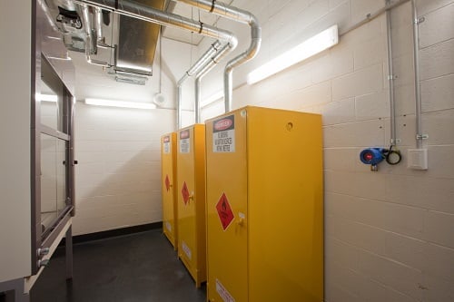 flammable cabinets installed indoors