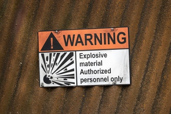 explosive substance sign 