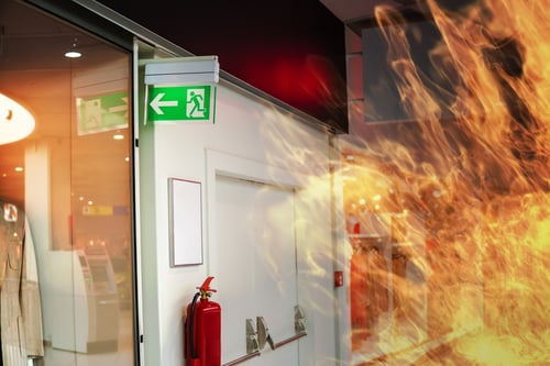 workplace fire with emergency exit 55kb