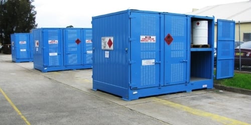 Flammable Liquids Storage Containers With Door Open