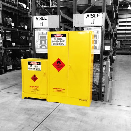 Flammable storage cabinet