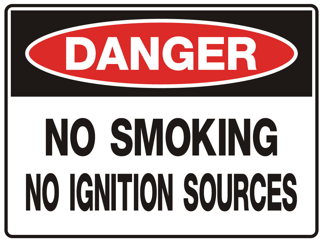 Danger No Smoking No Ignition Sources STOREMASTA