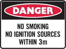 no smoking no ignition sources sign