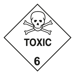class 6.1 toxic substance sign
