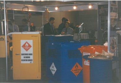 mix of cabinets displayed in the booth at the conference