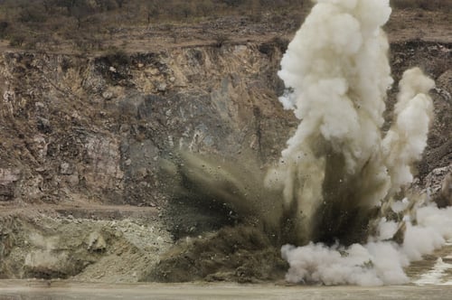 Mining site explosion
